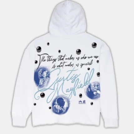 Barriers Curtis Mayfield Hoodie White