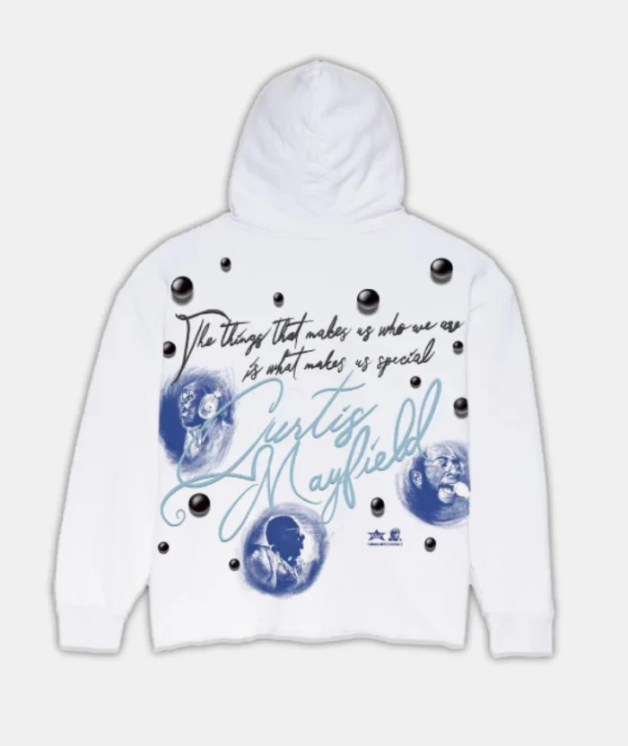 Barriers Curtis Mayfield Hoodie White