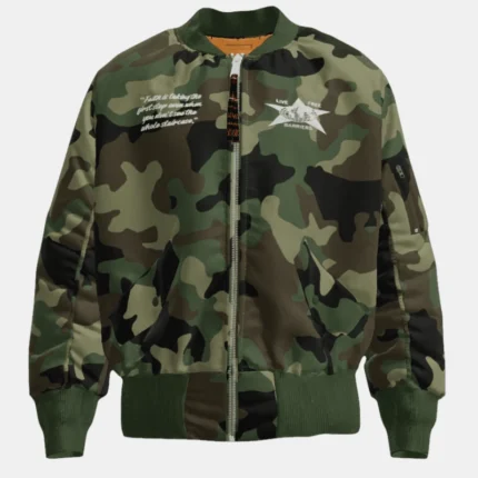 Barriers X Alpha Industries MA1 Bomber Jacket Green Camo