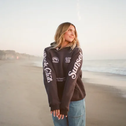 Dandy Book Club Oversized Lux Hoodie in Charcoal