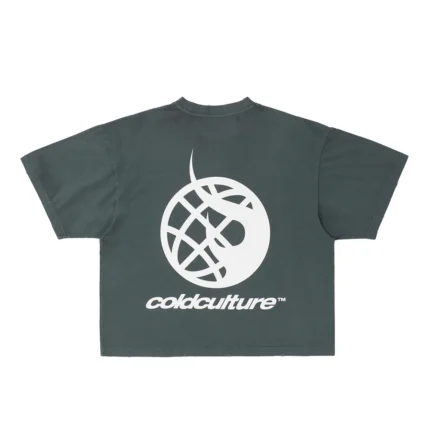 Cold Culture Burning Tee +Washed Night Green