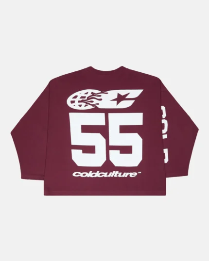 Cold Culture 55 Flames Longsleeve Burgundy