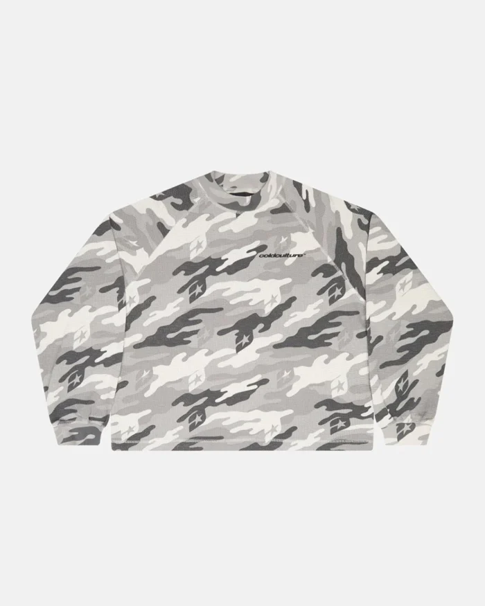 Cold Culture Camo Thermal Longsleeve Tee Grey