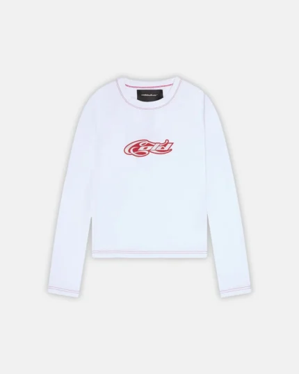 Cold Culture Curly Cold Strass Longsleeve Top White