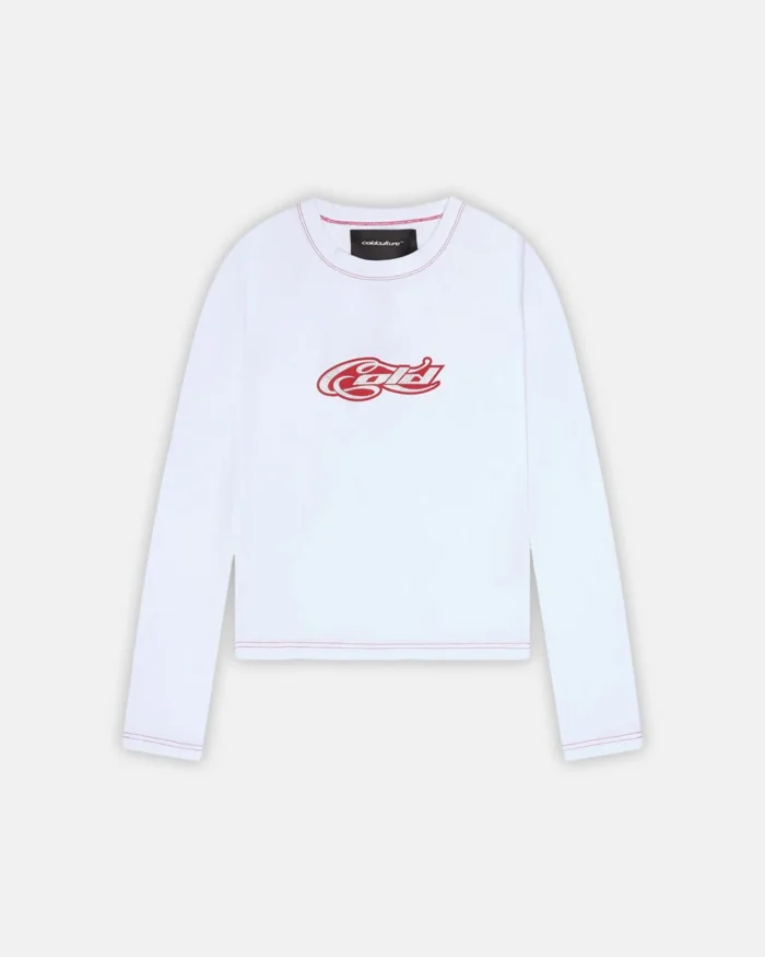 Cold Culture Curly Cold Strass Longsleeve Top White