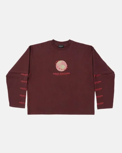 Cold Culture Fire Earth Long Sleeve Tee Oxide Red