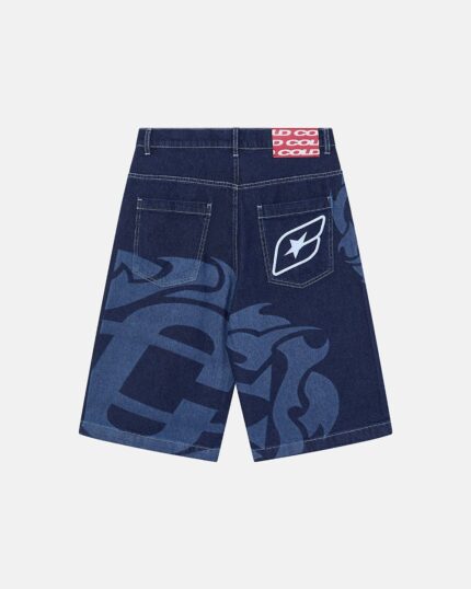 Cold Culture Laser Denim Blue Jorts